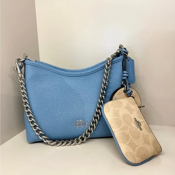 Coach Laurel Small Shoulder Bag With Mirror Charm And Pouch # CBI06 - Picture 7 of 11